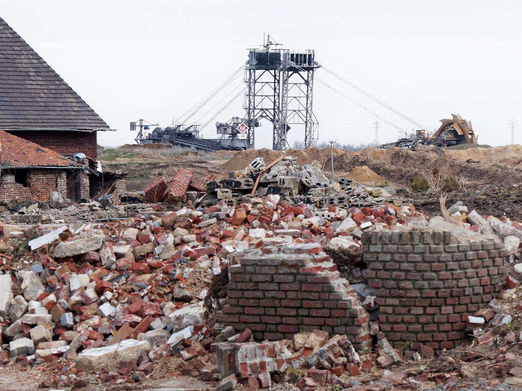Dörfer , die für den Braunkohletagebau verschwunden sind