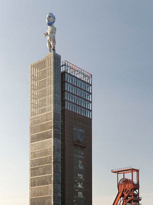 Zeche Nordstern Gelsenkirchen, Monumentalstatue Herkules von Markus Lüpertz auf dem Nordsternturm