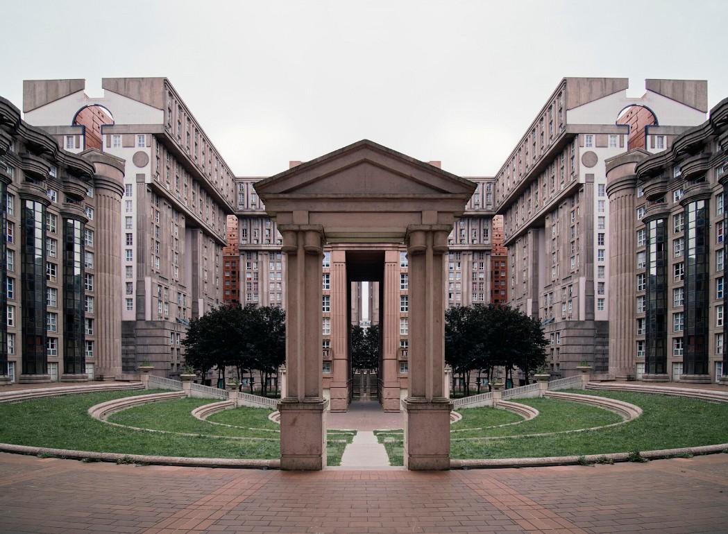 Espaces d'Abraxas, Noisy-le-Grand Paris Frankreich, Postmoderner Wohnkomplex, Baujahr 1978-1983 Architekt Ricardo Bofill