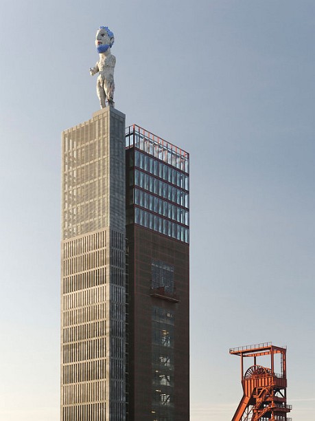Zeche Nordstern Gelsenkirchen, Monumentalstatue Herkules von Markus Lüpertz auf dem Nordsternturm