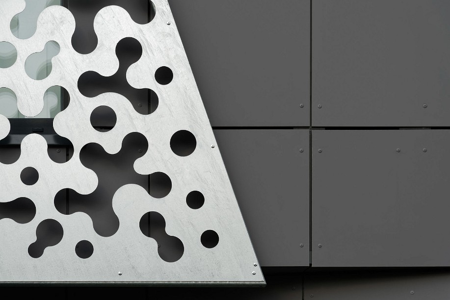 Fassadendetail Anthrazit, Architekt Holger Gravius